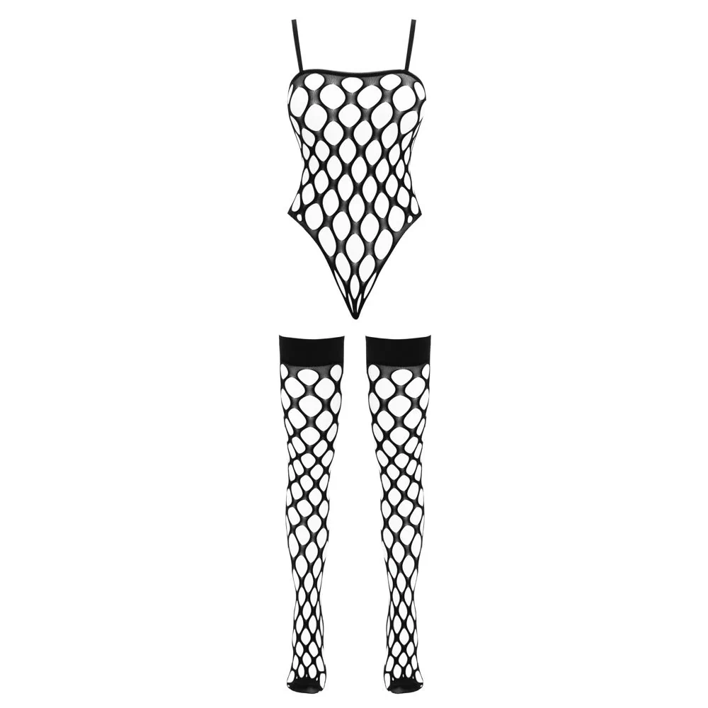 Cottelli - Soft XL Net with Net Hold-ups - PlayBlue