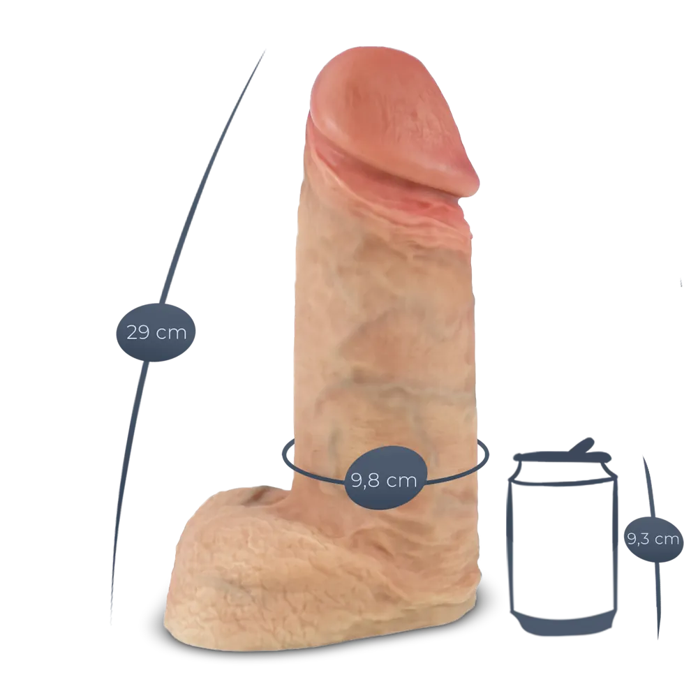 SilexD - Premium Real Skin XL Massive Dildo - PlayBlue