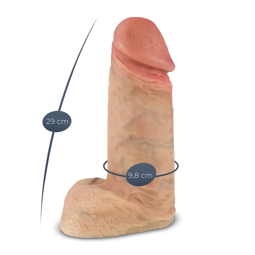 SilexD - Premium Real Skin XL Massive Dildo - PlayBlue
