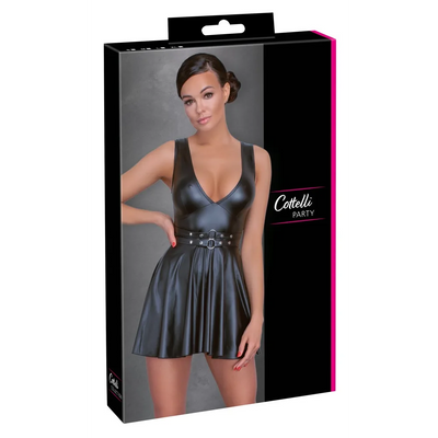 Cottelli - Matte Flared Party Dress - PlayBlue
