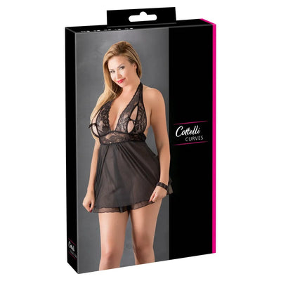 Cottelli Curves - Lace Babydoll - 4XL - PlayBlue