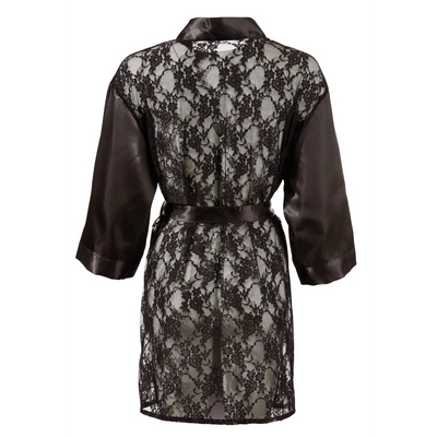 Cottelli - Short Satin Kimono - PlayBlue