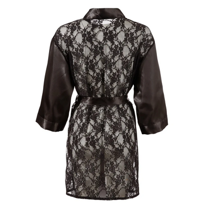 Cottelli - Short Satin Kimono - PlayBlue