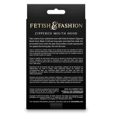 Fetish & Fashion - Zippered Mouth Hood - PlayBlue