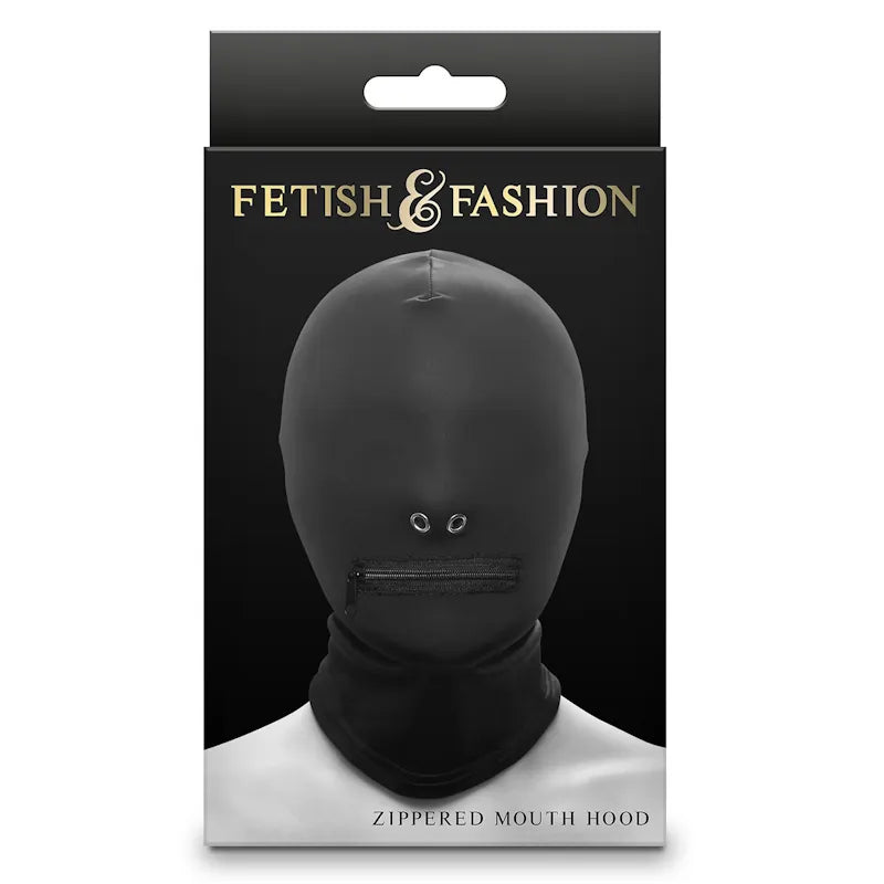 Fetish & Fashion - Zippered Mouth Hood - PlayBlue
