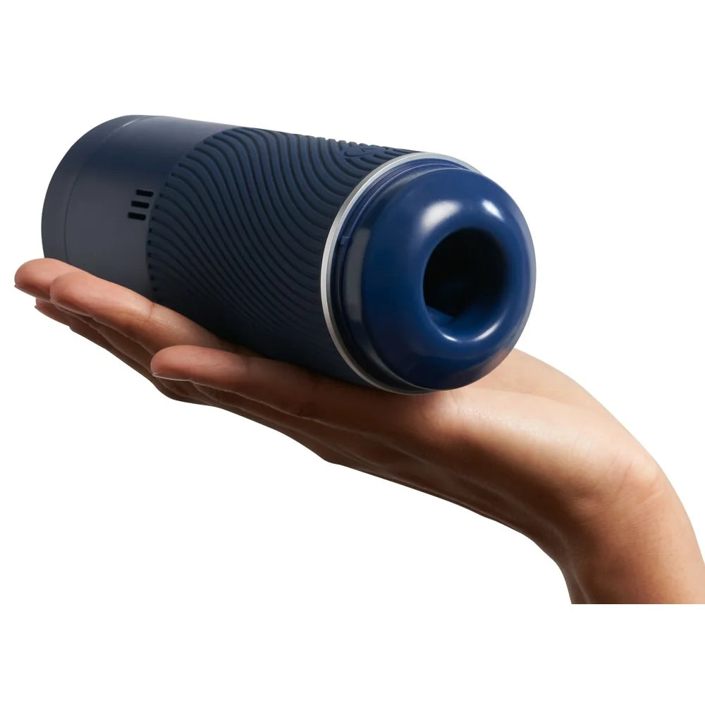 Arcwave - Pow Silicone Dual-Entrance Suction Control Male Masturbator - PlayBlue