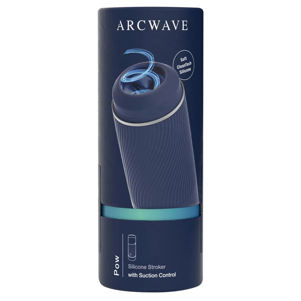 Arcwave - Pow Silicone Dual-Entrance Suction Control Male Masturbator - PlayBlue