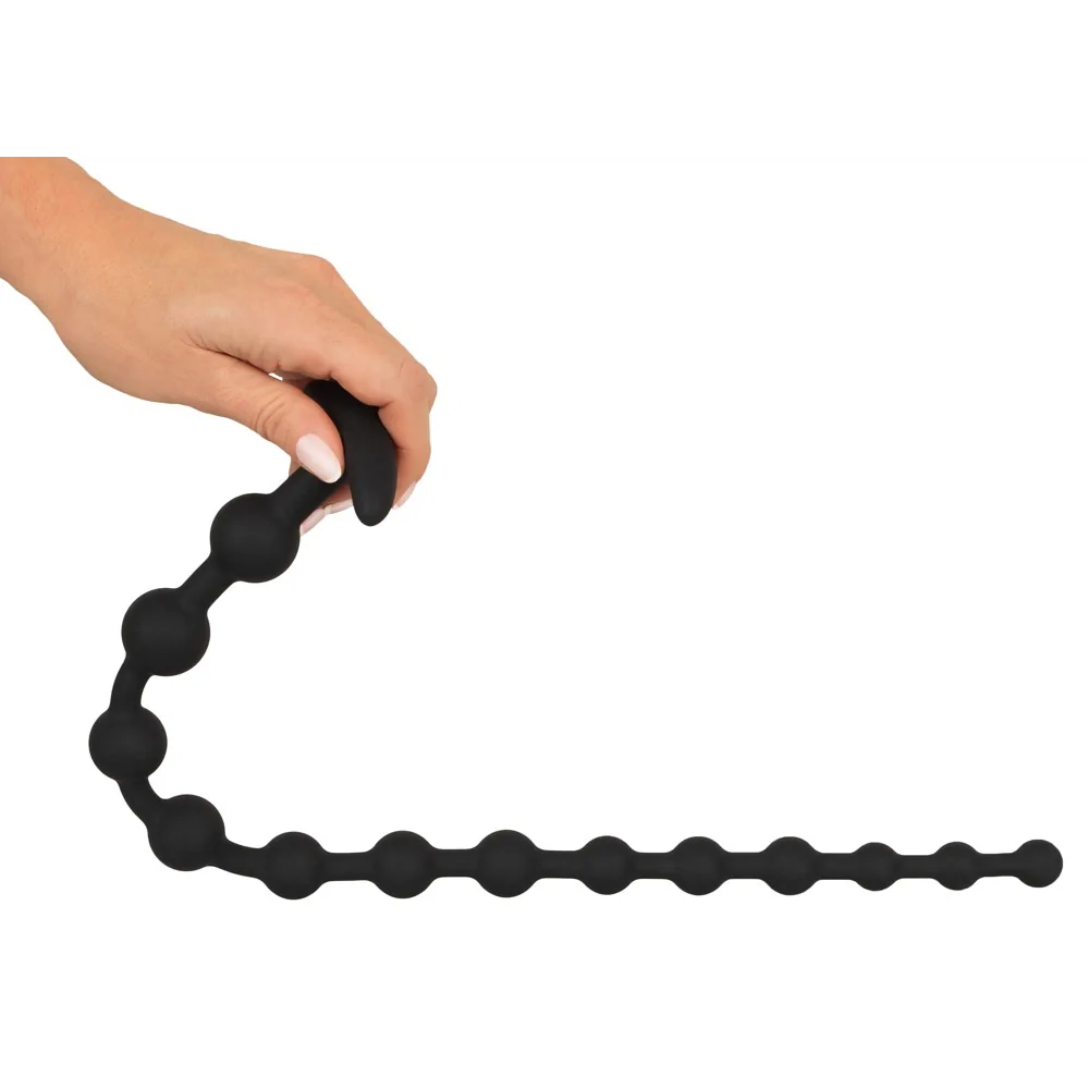 Black Velvets - Long Anal beads - PlayBlue
