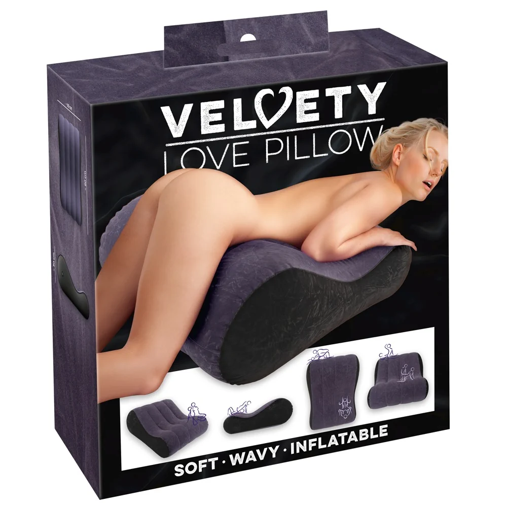 Velvety Wavy Love Pillow - PlayBlue