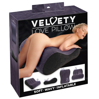 Velvety Wavy Love Pillow - PlayBlue