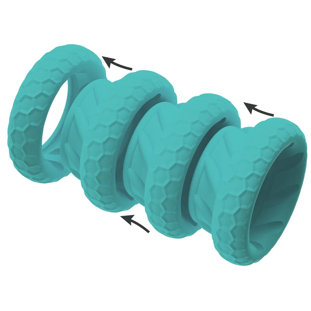 3-in-1 Cock & Ball Ring Bumper Set - PlayBlue