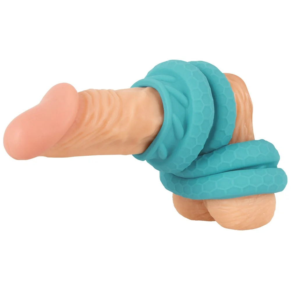 3-in-1 Cock & Ball Ring Bumper Set - PlayBlue