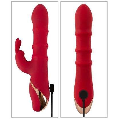 Rabbit Vibrator with 3 Moving Rings