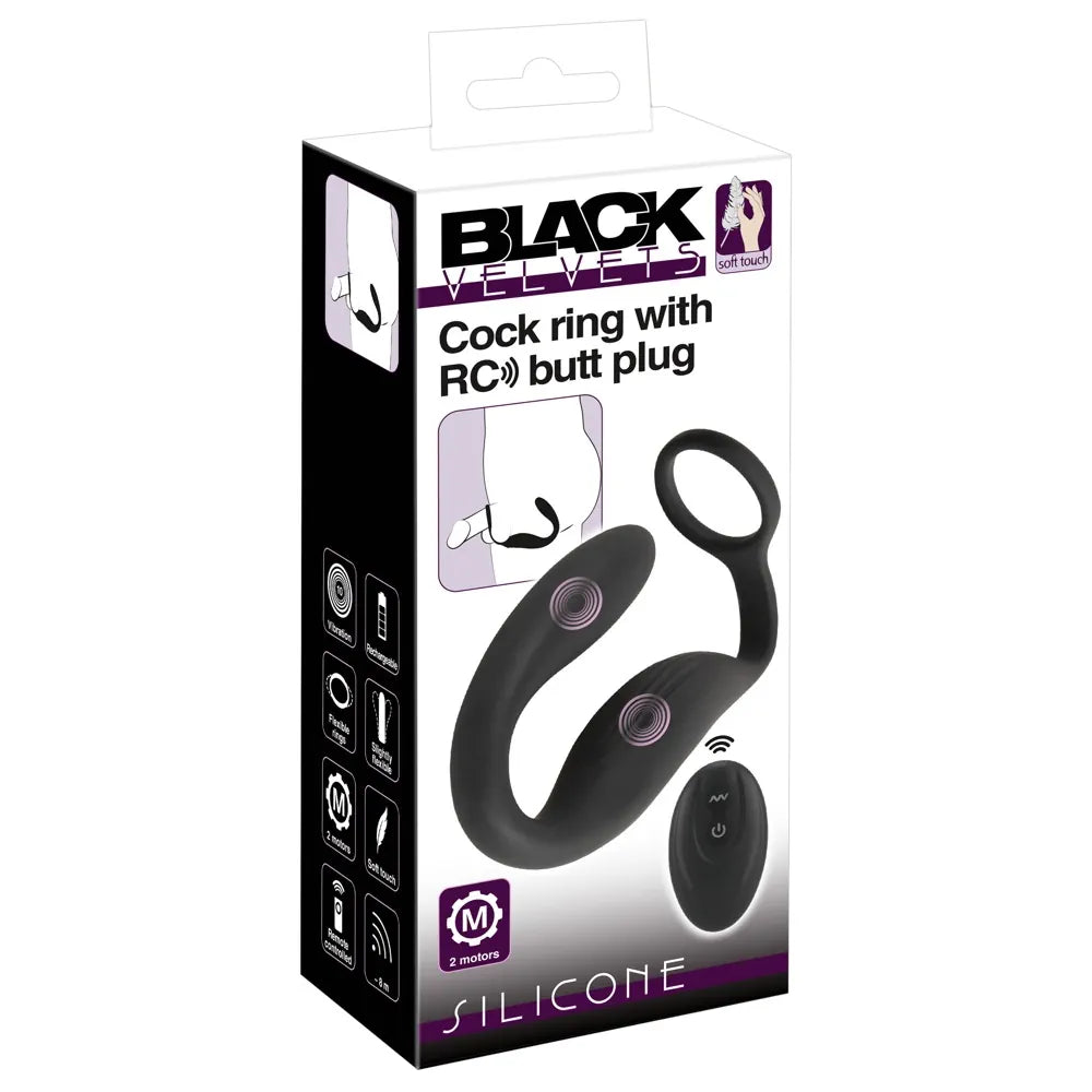 Black Velvets - Prostate Massage Dual Motor Remote Controlled - PlayBlue