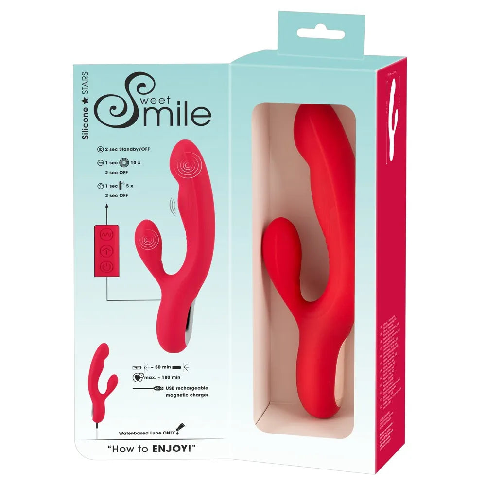 Sweet Smile - Thumping Rabbit Triple Motor Vibrator - PlayBlue
