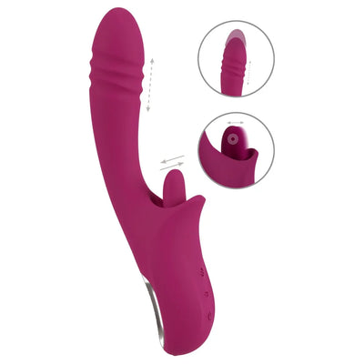 Javida - Licking & Thrusting Rabbit Vibrator - PlayBlue