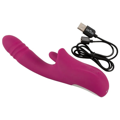 Javida - Licking & Thrusting Rabbit Vibrator - PlayBlue