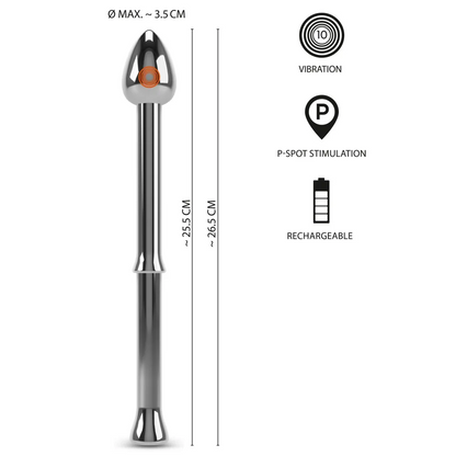 Vibrating Prostate Stimulator - Metal Milking Stick