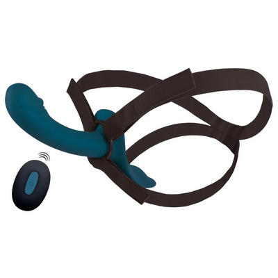 Premium Strap-On Set - Remote Control Dual Vibe - PlayBlue