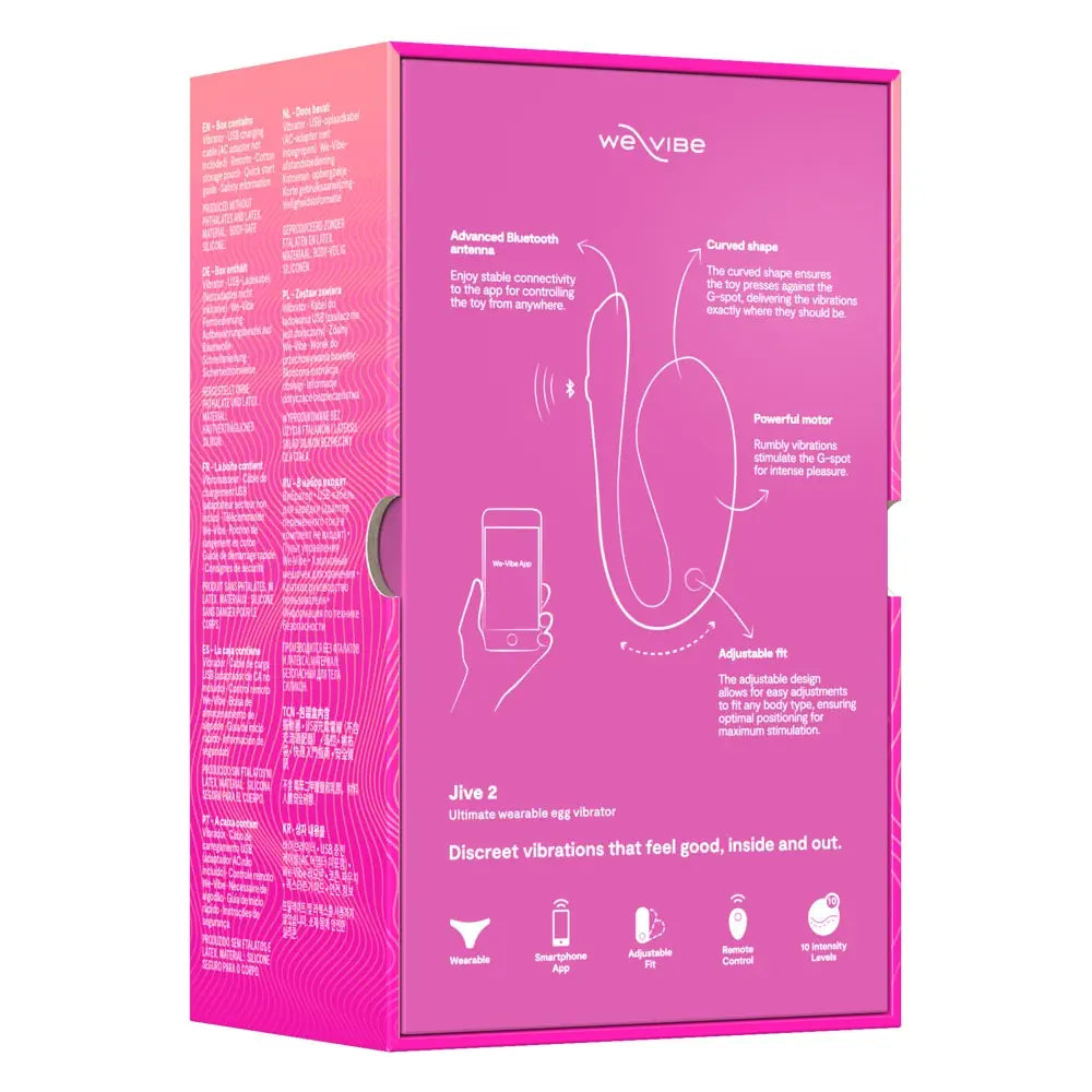 We-Vibe - Jive 2 App Controlled Rechargeable Love Egg Vibrator - PlayBlue