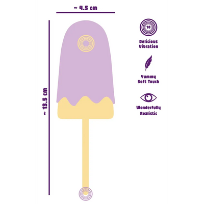 Vibrating Popsicle - Lay-on Rechargeable Vibrator - PlayBlue