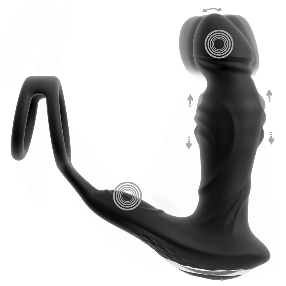 Rebel - Remote Controlled Prostate Vibe - Moving Nodding Functions - PlayBlue