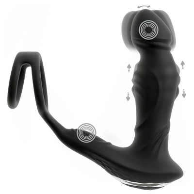 Rebel - Remote Controlled Prostate Vibe - Moving Nodding Functions - PlayBlue