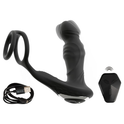 Rebel - Remote Controlled Prostate Vibe - Moving Nodding Functions - PlayBlue
