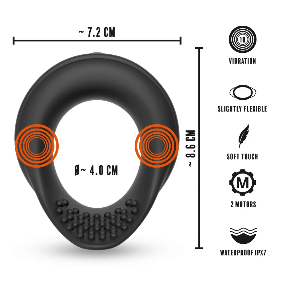 Rebel - Flexible Vibrating Ball Ring - PlayBlue