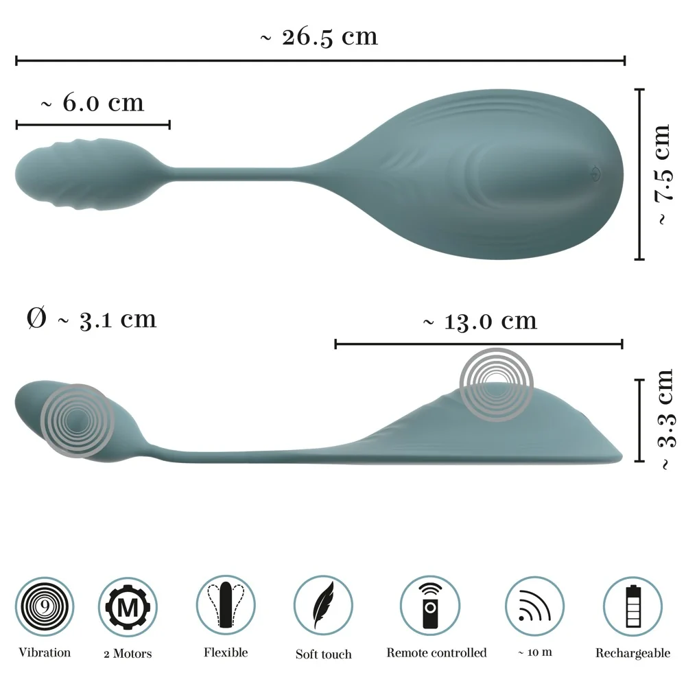 VibePad Mini with Vibro-Love Ball - PlayBlue