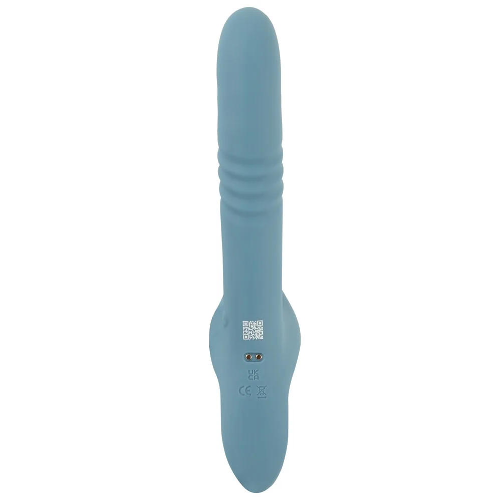 Strap-On Set - Thrusting Rabbit Dual Play - PlayBlue