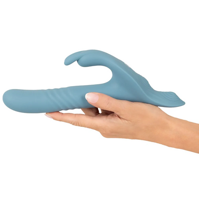 Strap-On Set - Thrusting Rabbit Dual Play - PlayBlue
