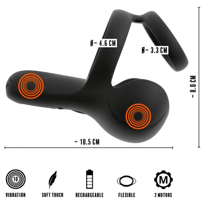 Rebel - Ball Massager with Perineum Stimulator - PlayBlue