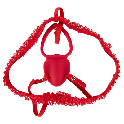 Suspender Belt Hands-Free Vibe with Remote - PlayBlue