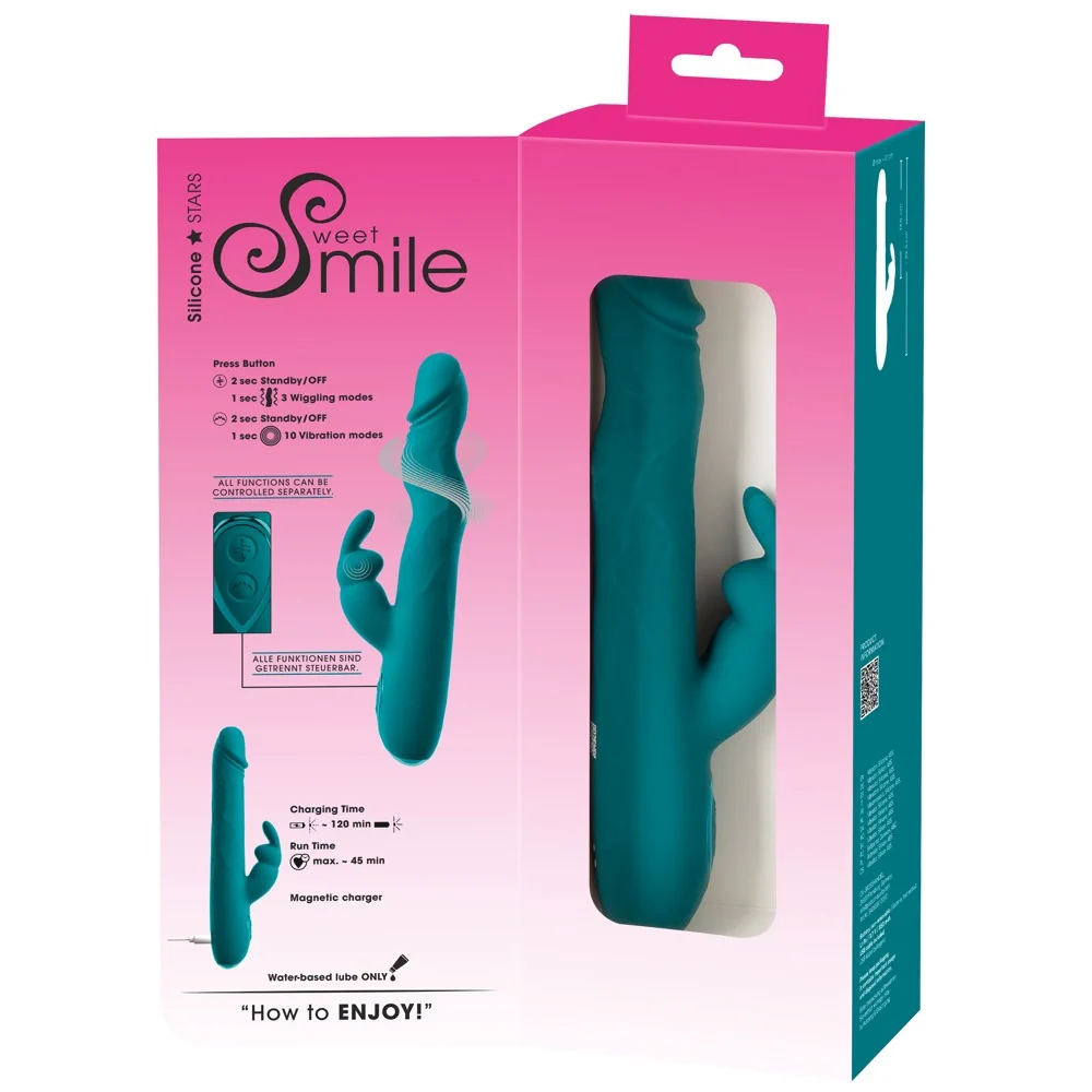 Sweet Smile - Rabbit Vibrator with Wiggling Function - PlayBlue