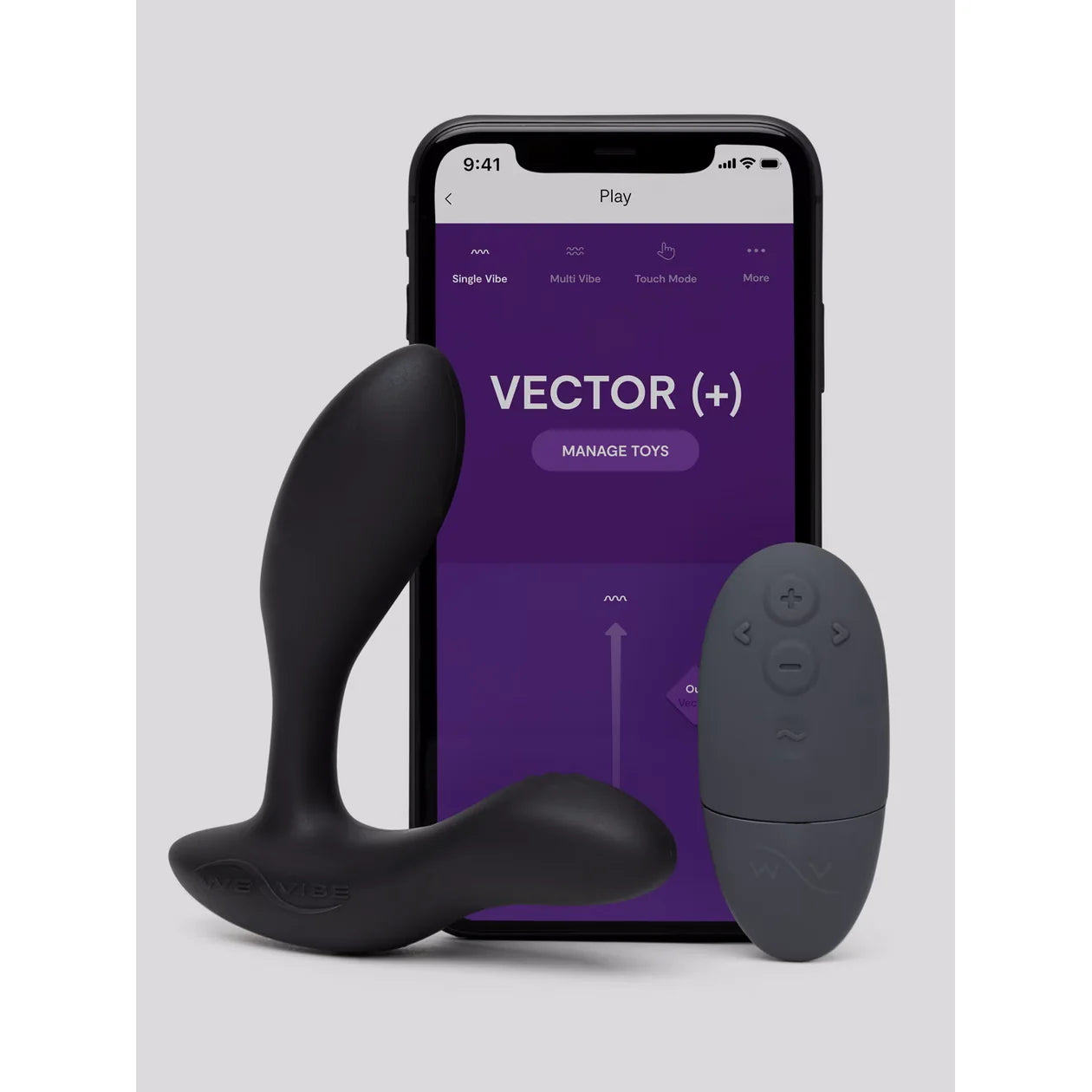 We-Vibe - Vector+ App and Remote Controlled Rechargeable Prostate Massager - PlayBlue