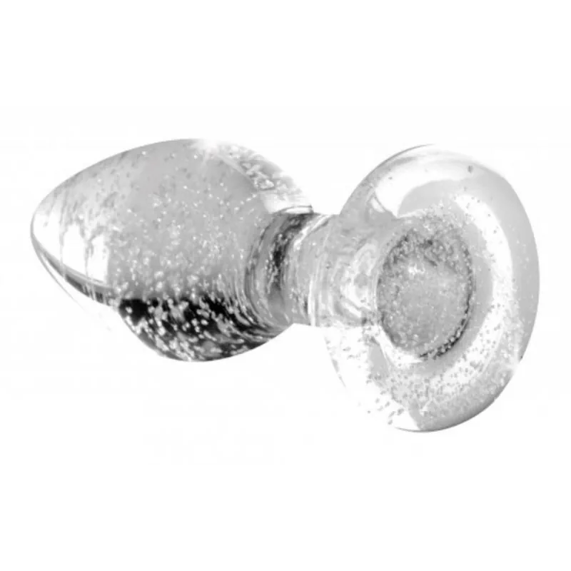 Glow-In-The-Dark Glass Anal Plug - Large - PlayBlue