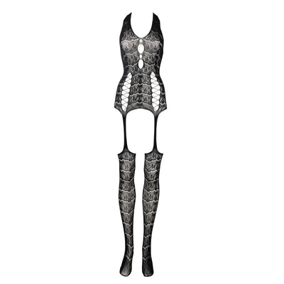 Le Desir - Lace Suspender Bodystocking - PlayBlue