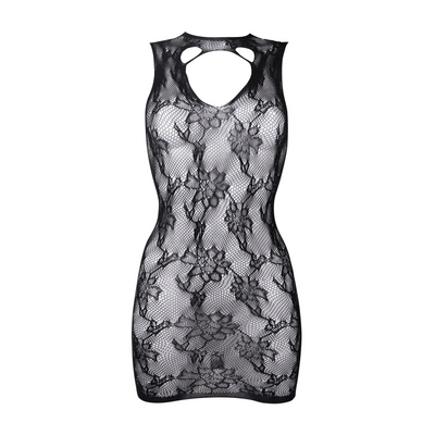 Le Desir - High Neck Lace Mini Dress - PlayBlue
