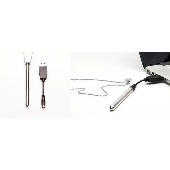 Crave - Vesper Vibrator Necklace Silver - PlayBlue