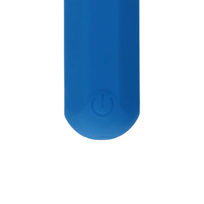 Hexagon Shaped Rechargeable Silicone Bullet Vibrator - Jetset Blue - PlayBlue