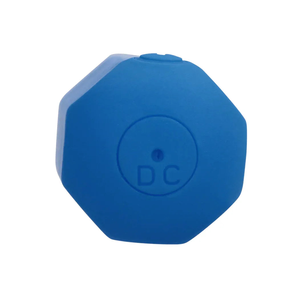 Hexagon Shaped Rechargeable Silicone Bullet Vibrator - Jetset Blue - PlayBlue
