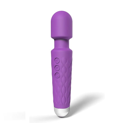 Loving Joy 20 Function Rechargeable Wand Vibrator - PlayBlue