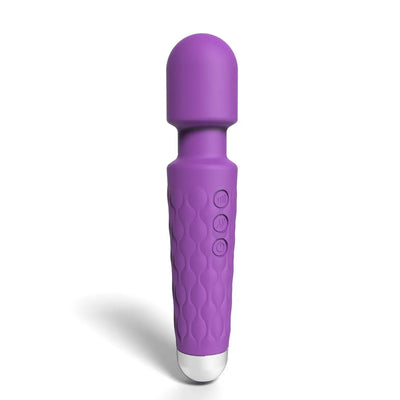 Loving Joy 20 Function Rechargeable Wand Vibrator - PlayBlue