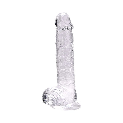 Loving Joy 9 Inch Dildo with Balls Clear - PlayBlue