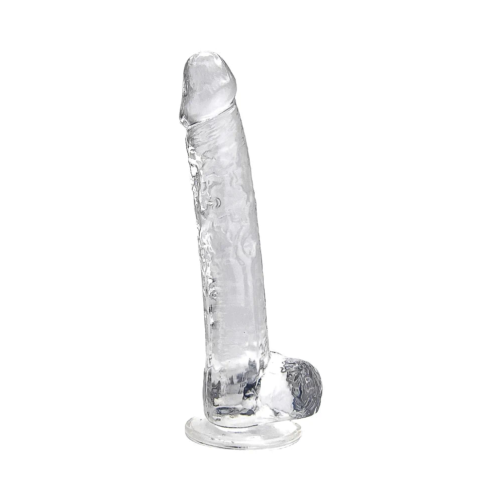 Loving Joy - 11 Realistic Dildo With Balls - Clear - PlayBlue
