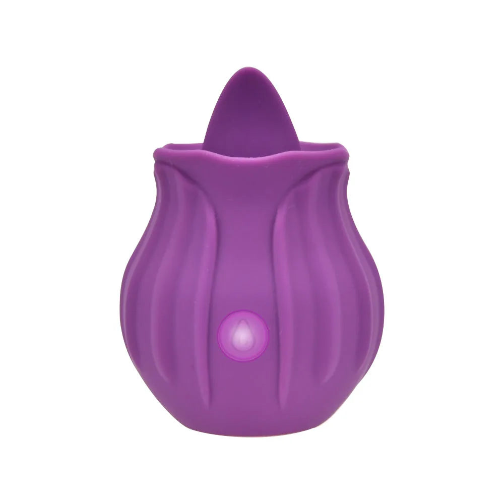 Loving Joy Rose Licking Clitoral Vibrator Purple - PlayBlue