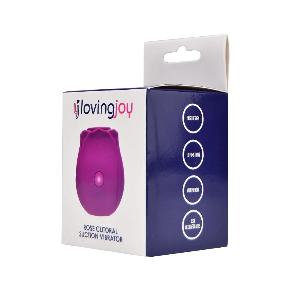 Loving Joy Rose Licking Clitoral Vibrator Purple - PlayBlue