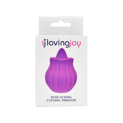 Loving Joy Rose Licking Clitoral Vibrator Purple - PlayBlue