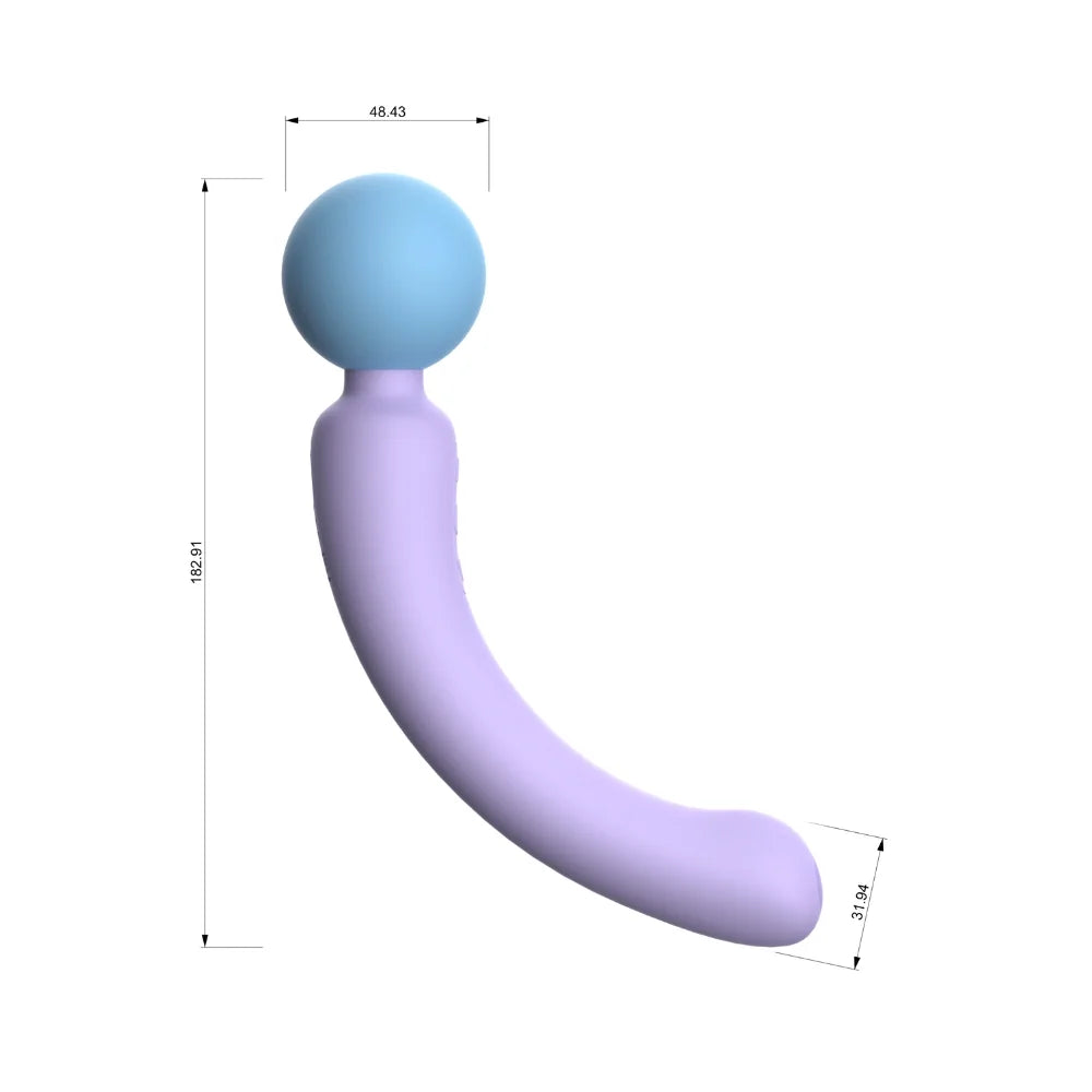 Mina Flow Dual-Ended Wand Vibrator - PlayBlue